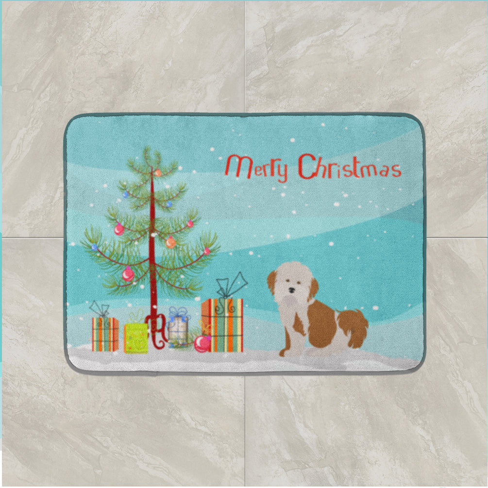 Havanese Christmas Tree Memory Foam Kitchen Mat Machine Washable Anti-Fatigue Cushion Comfort Bath or Kitchen Rug