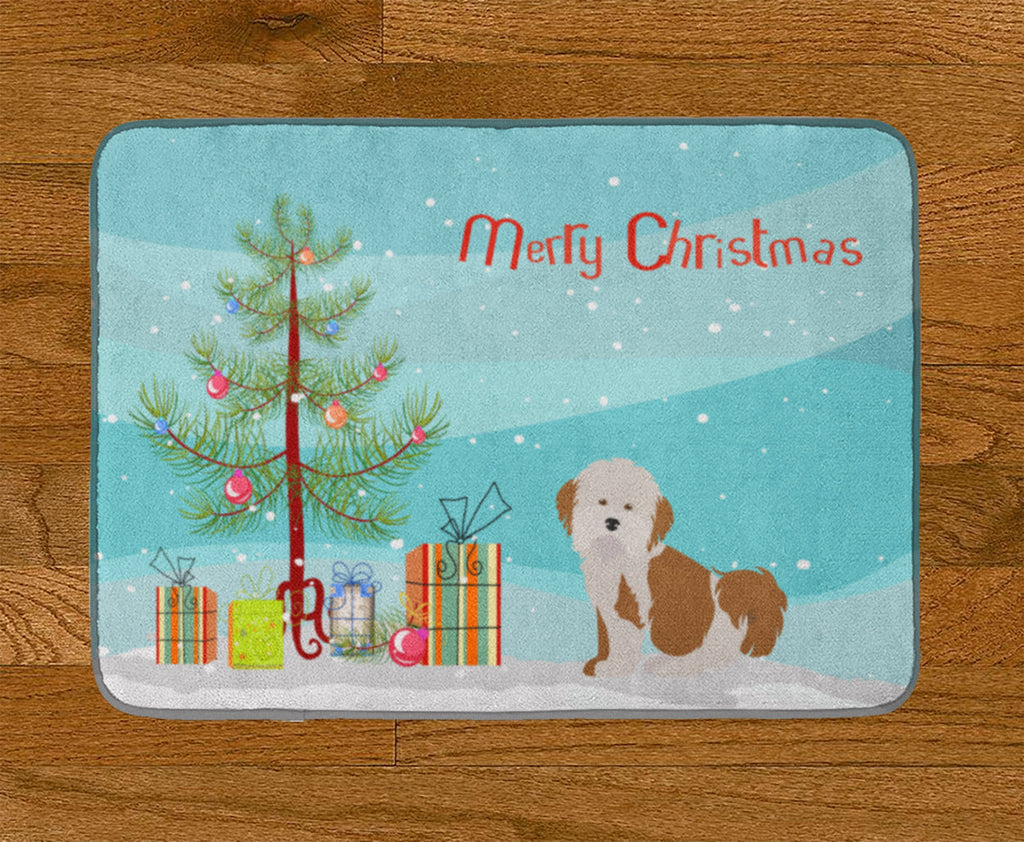 Havanese Christmas Tree Memory Foam Kitchen Mat Machine Washable Anti-Fatigue Cushion Comfort Bath or Kitchen Rug