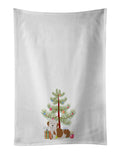 Havanese Christmas Tree Kitchen Towel Set of 2 White Dish Towels Decorative Bathroom Hand towel for Hand, Face, Hair, Yoga, Tea, Dishcloth, 19 X 28", White