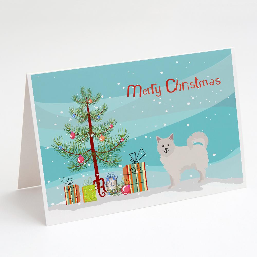 Italian Spitz Christmas Tree Greeting Cards Pack of 8 Blank Cards with Envelopes Whimsical A7 Size 5x7