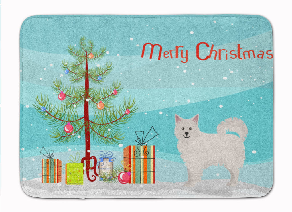 Italian Spitz Christmas Tree Memory Foam Kitchen Mat Machine Washable Anti-Fatigue Cushion Comfort Bath or Kitchen Rug