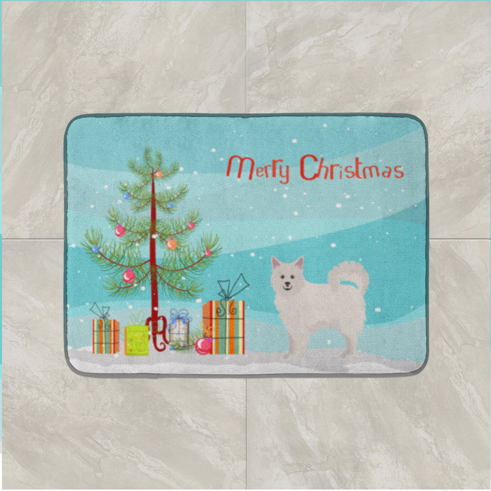 Italian Spitz Christmas Tree Memory Foam Kitchen Mat Machine Washable Anti-Fatigue Cushion Comfort Bath or Kitchen Rug