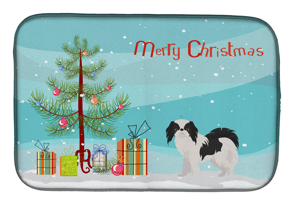 Japanese Chin Christmas Tree Dish Drying Mat Absorbent Dish Drying Mat Pad for Kitchen Counter Dish Drainer Mat for Countertop, 14 x 21", Multicolor