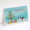 Japanese Chin Christmas Tree Greeting Cards Pack of 8 Blank Cards with Envelopes Whimsical A7 Size 5x7