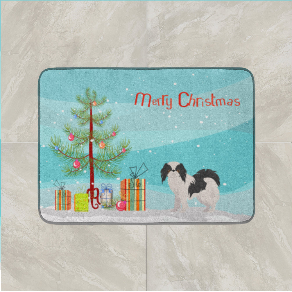 Japanese Chin Christmas Tree Memory Foam Kitchen Mat Machine Washable Anti-Fatigue Cushion Comfort Bath or Kitchen Rug