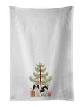 Japanese Chin Christmas Tree Kitchen Towel Set of 2 White Dish Towels Decorative Bathroom Hand towel for Hand, Face, Hair, Yoga, Tea, Dishcloth, 19 X 28", White