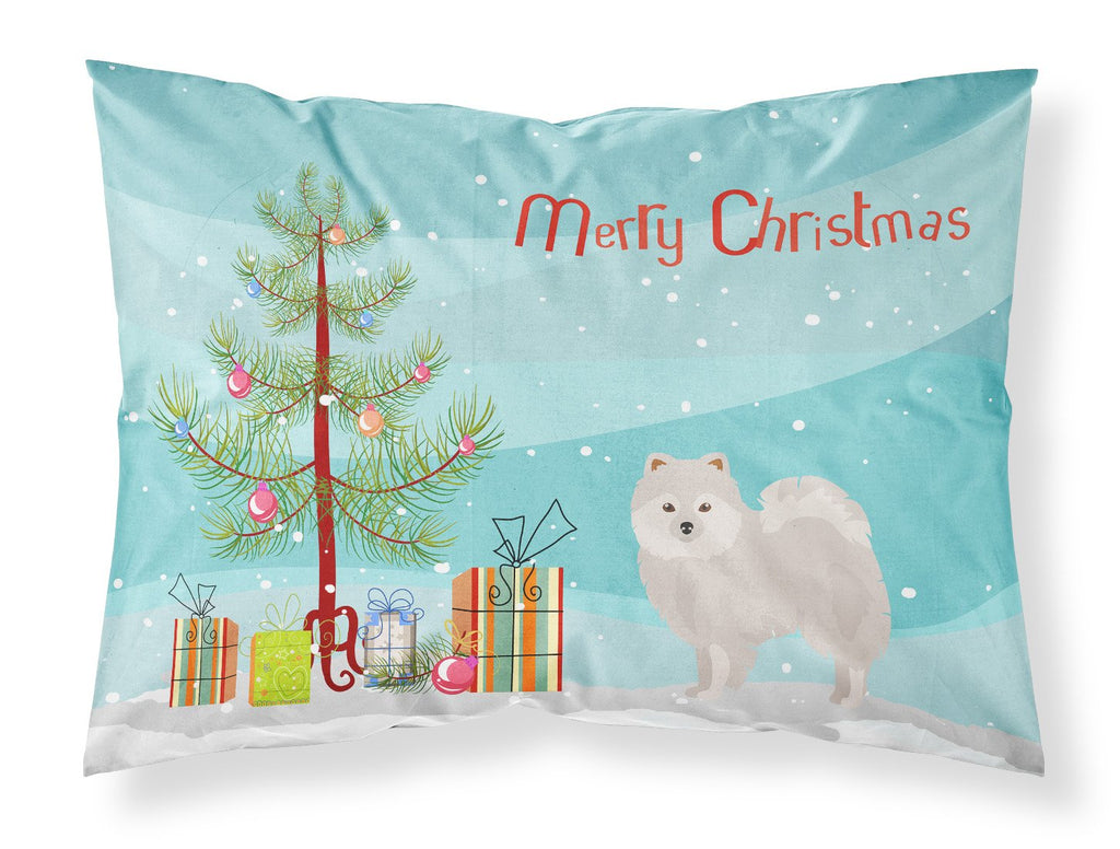 Japanese Spitz Christmas Tree Standard Pillowcase Lightweight Super Soft Easy Care Decorative Artwork Pillowcase, Standard