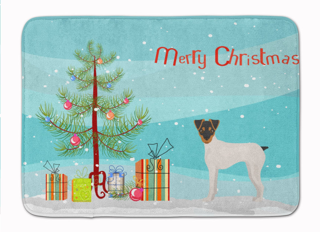 Japanese Terrier Christmas Tree Memory Foam Kitchen Mat Machine Washable Anti-Fatigue Cushion Comfort Bath or Kitchen Rug