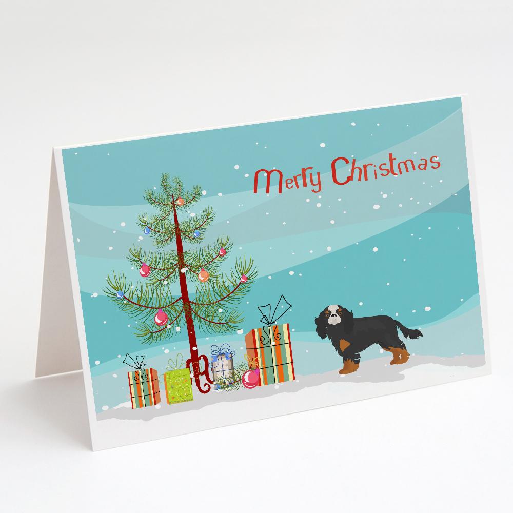 Cavalier King Charles Spaniel Christmas Tree Greeting Cards Pack of 8 Blank Cards with Envelopes Whimsical A7 Size 5x7