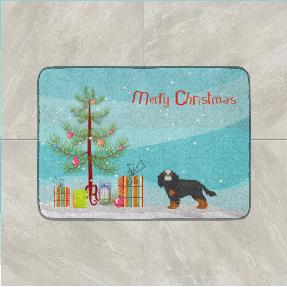 Cavalier King Charles Spaniel Christmas Tree Memory Foam Kitchen Mat Machine Washable Anti-Fatigue Cushion Comfort Bath or Kitchen Rug