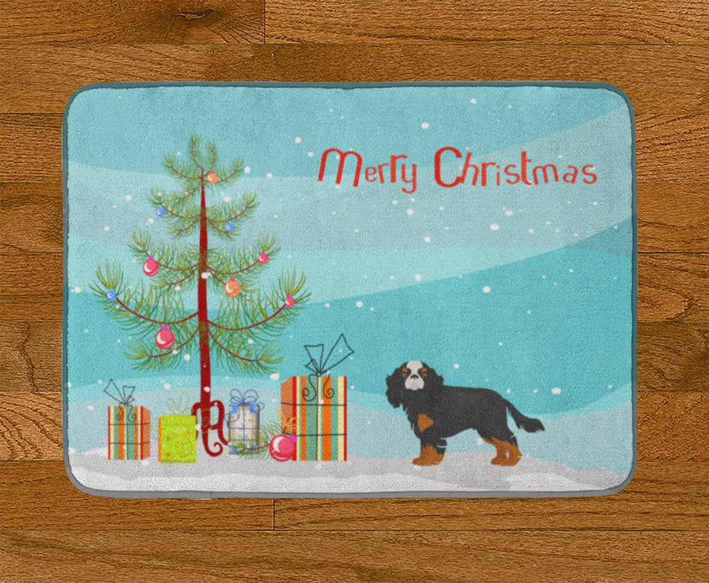 Cavalier King Charles Spaniel Christmas Tree Memory Foam Kitchen Mat Machine Washable Anti-Fatigue Cushion Comfort Bath or Kitchen Rug