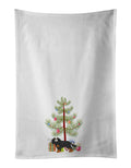 Cavalier King Charles Spaniel Christmas Tree Kitchen Towel Set of 2 White Dish Towels Decorative Bathroom Hand towel for Hand, Face, Hair, Yoga, Tea, Dishcloth, 19 X 28", White