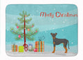 Manchester Terrier Christmas Tree Memory Foam Kitchen Mat Machine Washable Anti-Fatigue Cushion Comfort Bath or Kitchen Rug