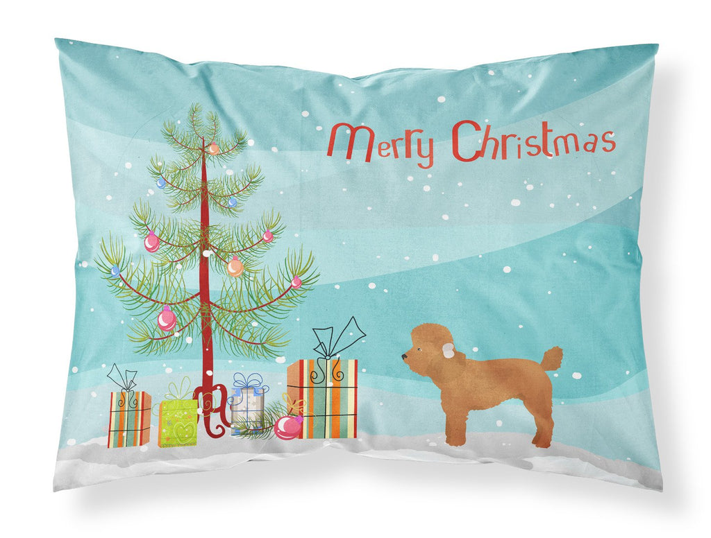 Toy Poodle Christmas Tree Standard Pillowcase Lightweight Super Soft Easy Care Decorative Artwork Pillowcase, Standard