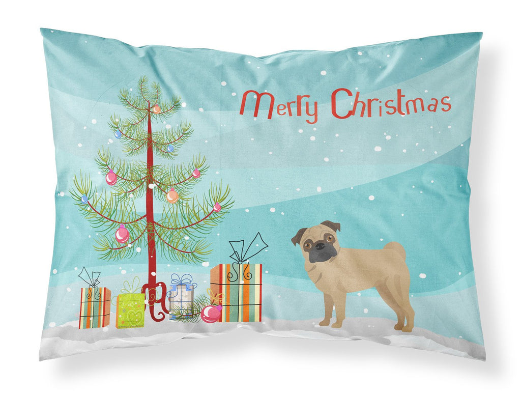 Pug Christmas Tree Standard Pillowcase Lightweight Super Soft Easy Care Decorative Artwork Pillowcase, Standard