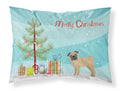 Pug Christmas Tree Standard Pillowcase Lightweight Super Soft Easy Care Decorative Artwork Pillowcase, Standard