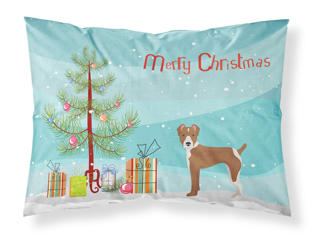Rat Terrier Christmas Tree Standard Pillowcase Lightweight Super Soft Easy Care Decorative Artwork Pillowcase, Standard