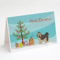 Russian Tsvetnaya Bolonka Lap Dog  Christmas Tree Greeting Cards Pack of 8 Blank Cards with Envelopes Whimsical A7 Size 5x7