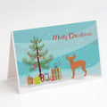 Russkiy Toy or Russian Toy Terrier Christmas Tree Greeting Cards Pack of 8 Blank Cards with Envelopes Whimsical A7 Size 5x7