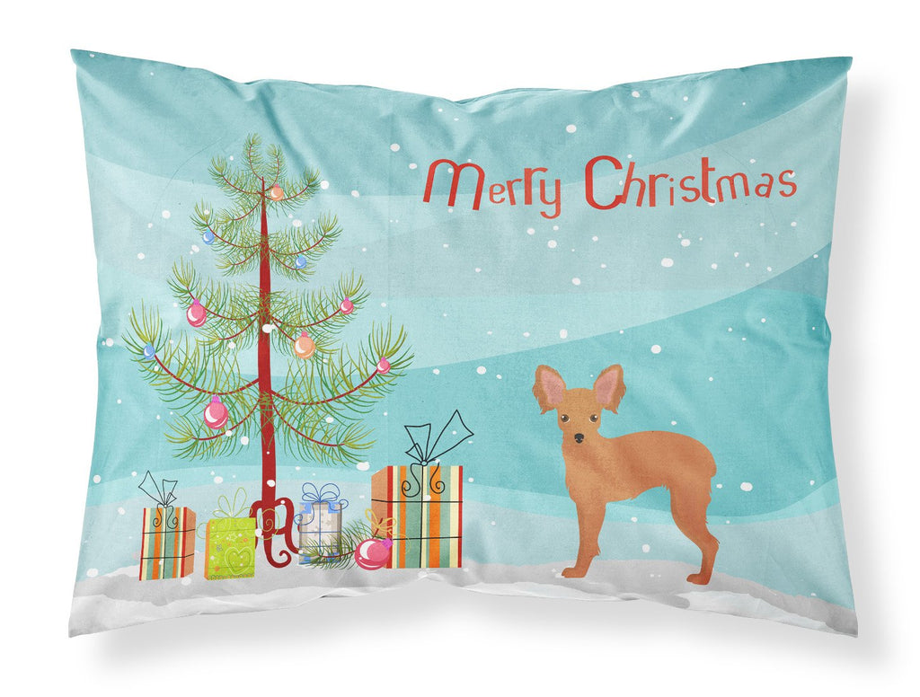 Russkiy Toy or Russian Toy Terrier Christmas Tree Standard Pillowcase Lightweight Super Soft Easy Care Decorative Artwork Pillowcase, Standard