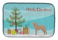 Shar Pei Christmas Tree Dish Drying Mat Absorbent Dish Drying Mat Pad for Kitchen Counter Dish Drainer Mat for Countertop, 14 x 21", Multicolor