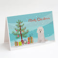 Bolognese Christmas Tree Greeting Cards Pack of 8 Blank Cards with Envelopes Whimsical A7 Size 5x7