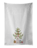Bolognese Christmas Tree Kitchen Towel Set of 2 White Dish Towels Decorative Bathroom Hand towel for Hand, Face, Hair, Yoga, Tea, Dishcloth, 19 X 28", White