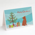 Brussels Griffon Christmas Tree Greeting Cards Pack of 8 Blank Cards with Envelopes Whimsical A7 Size 5x7