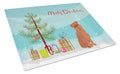 Brussels Griffon Christmas Tree Cutting Board Tempered Glass Kitchen Cutting Surface, Heat Resistant Chopping, Non-Slip Feet, Food Prep & Serving