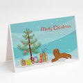 Ruby Cavalier King Charles Spaniel Christmas Tree Greeting Cards Pack of 8 Blank Cards with Envelopes Whimsical A7 Size 5x7