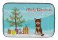 Chihuahua Christmas Tree Dish Drying Mat Absorbent Dish Drying Mat Pad for Kitchen Counter Dish Drainer Mat for Countertop, 14 x 21", Multicolor