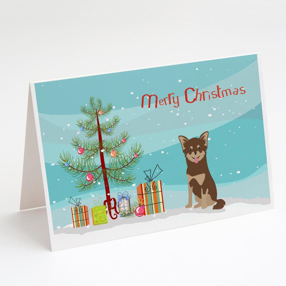 Chihuahua Christmas Tree Greeting Cards Pack of 8 Blank Cards with Envelopes Whimsical A7 Size 5x7