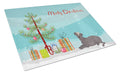 Ecuadorian Hairless Dog Christmas Tree Cutting Board Tempered Glass Kitchen Cutting Surface, Heat Resistant Chopping, Non-Slip Feet, Food Prep & Serving