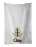 Ecuadorian Hairless Dog Christmas Tree Kitchen Towel Set of 2 White Dish Towels Decorative Bathroom Hand towel for Hand, Face, Hair, Yoga, Tea, Dishcloth, 19 X 28", White