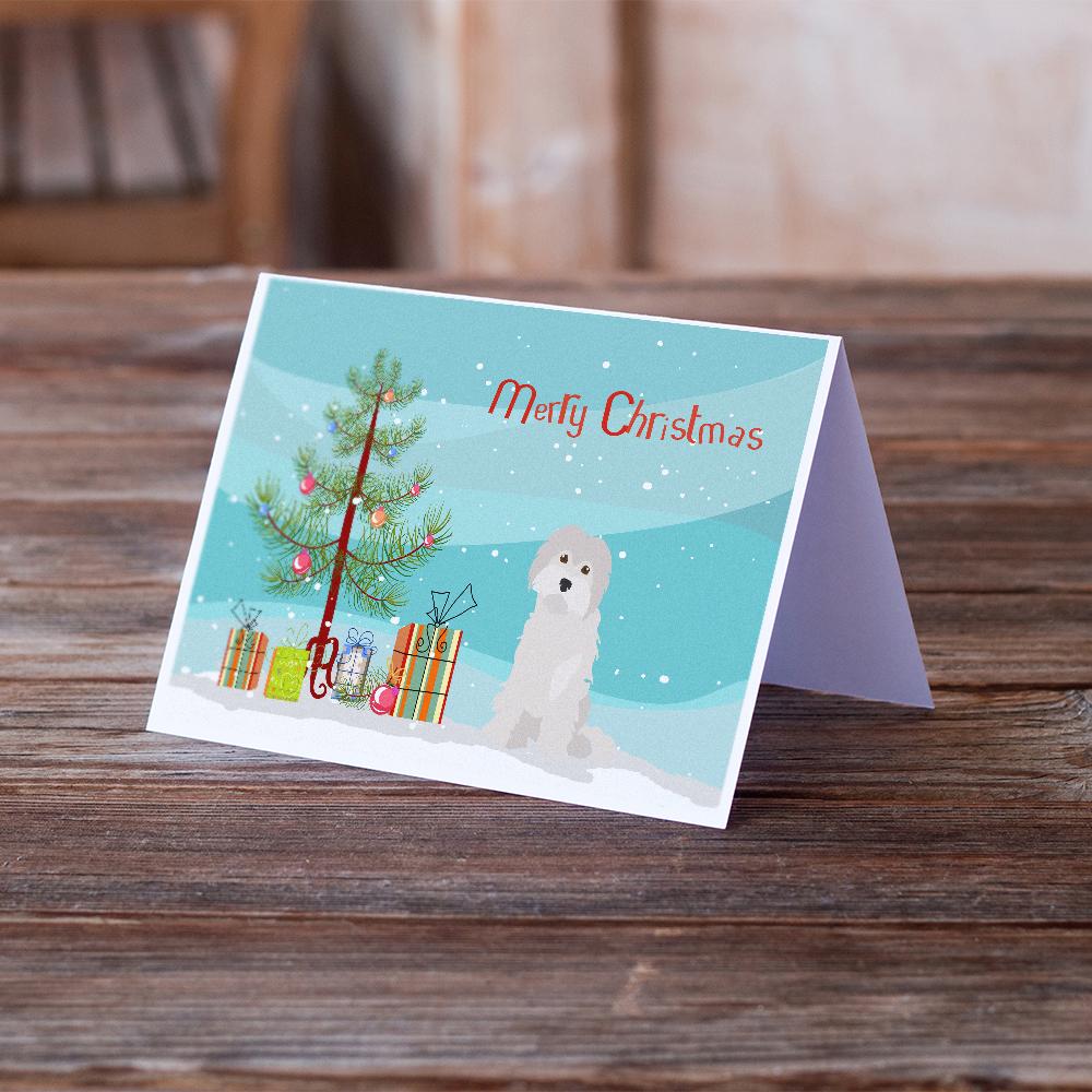 Maltese #2 Christmas Tree Greeting Cards Pack of 8 Blank Cards with Envelopes Whimsical A7 Size 5x7