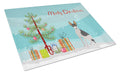 Miniature Fox Terrier #2 Christmas Tree Cutting Board Tempered Glass Kitchen Cutting Surface, Heat Resistant Chopping, Non-Slip Feet, Food Prep & Serving