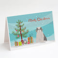 Odis Odessa Domestic Ideal Dog Christmas Tree Greeting Cards Pack of 8 Blank Cards with Envelopes Whimsical A7 Size 5x7