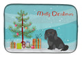 Pekingese Christmas Tree Dish Drying Mat Absorbent Dish Drying Mat Pad for Kitchen Counter Dish Drainer Mat for Countertop, 14 x 21", Multicolor