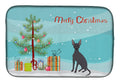 Peruvian Hairless Dog Christmas Tree Dish Drying Mat Absorbent Dish Drying Mat Pad for Kitchen Counter Dish Drainer Mat for Countertop, 14 x 21", Multicolor