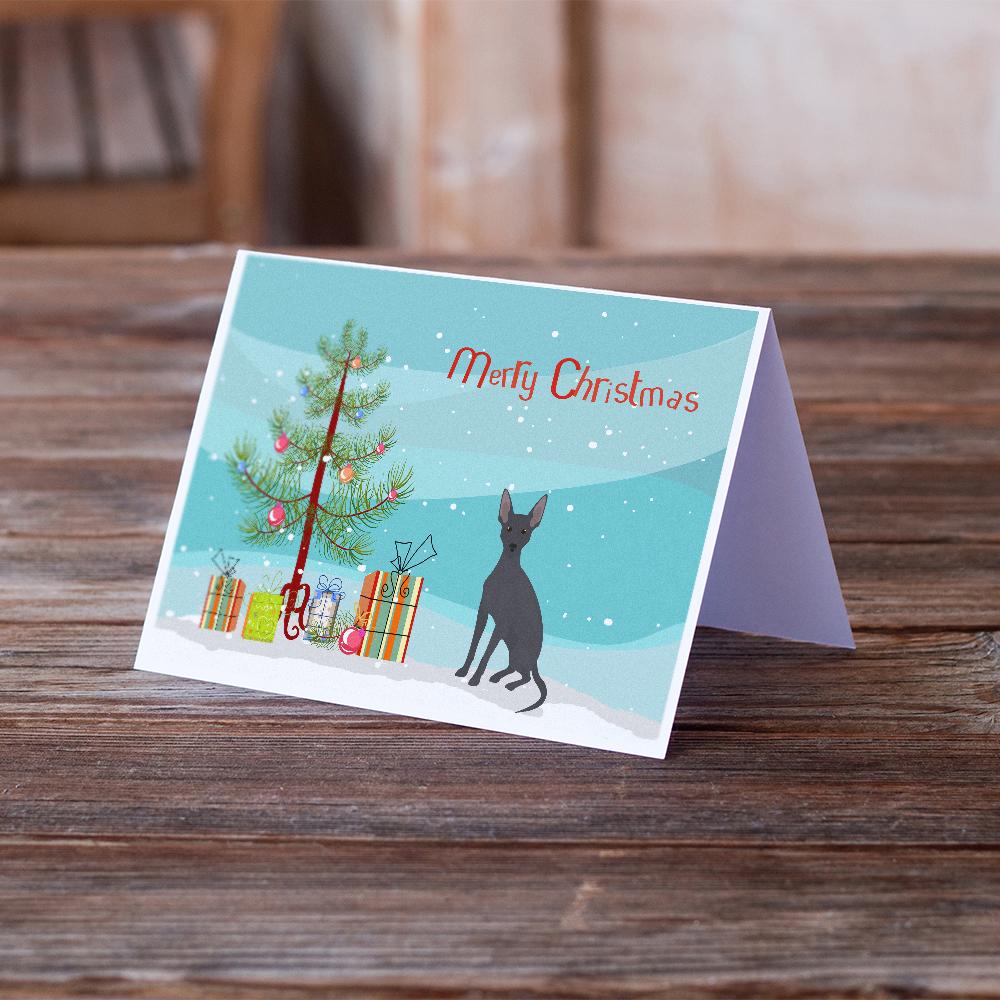 Peruvian Hairless Dog Christmas Tree Greeting Cards Pack of 8 Blank Cards with Envelopes Whimsical A7 Size 5x7