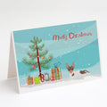 Toy Fox Terrier Christmas Tree Greeting Cards Pack of 8 Blank Cards with Envelopes Whimsical A7 Size 5x7
