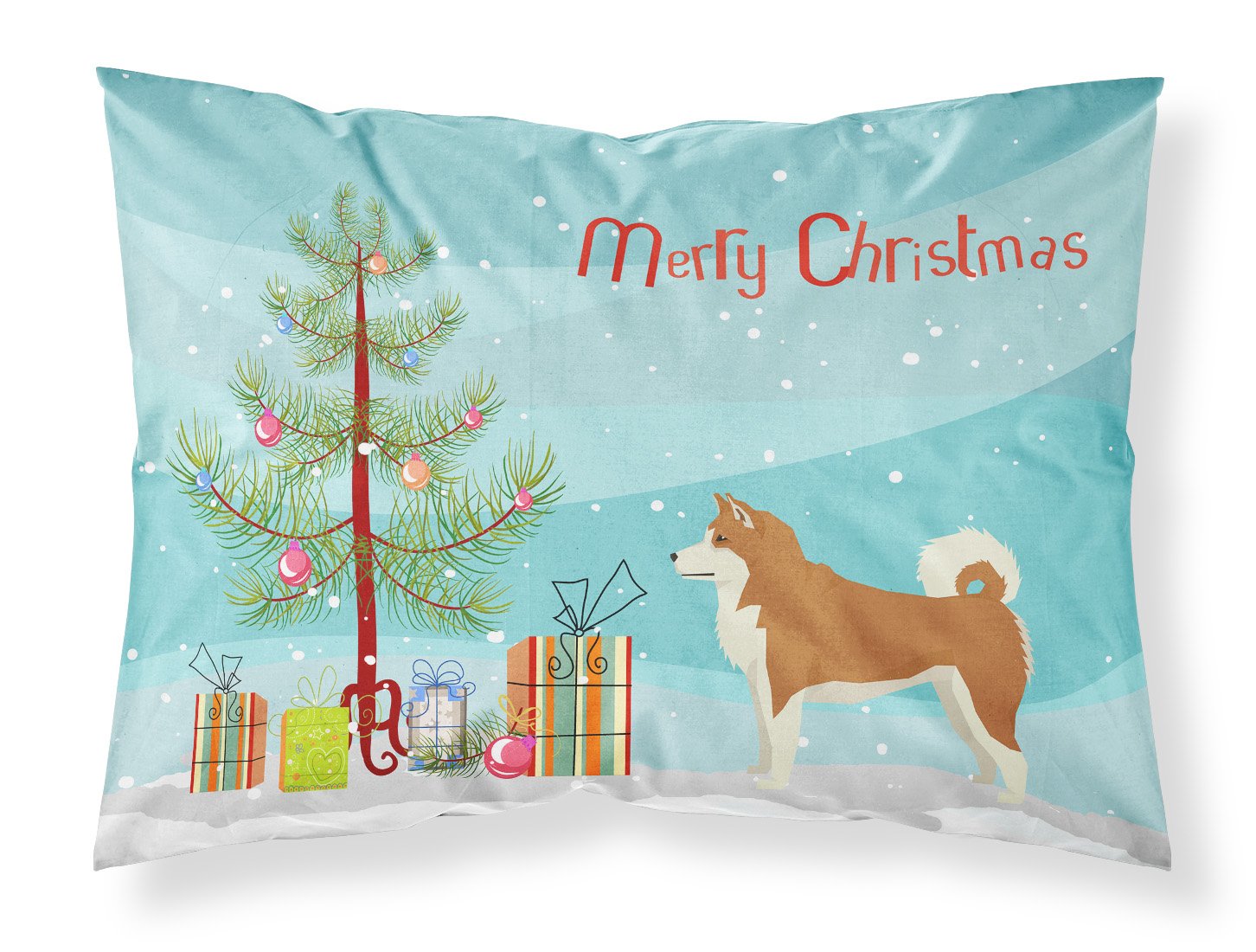 Akita Christmas Tree Standard Pillowcase Lightweight Super Soft Easy Care Decorative Artwork Pillowcase, Standard