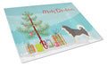 Alaskan Malamute Christmas Tree Cutting Board Tempered Glass Kitchen Cutting Surface, Heat Resistant Chopping, Non-Slip Feet, Food Prep & Serving