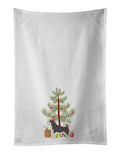 Alaskan Malamute Christmas Tree Kitchen Towel Set of 2 White Dish Towels Decorative Bathroom Hand towel for Hand, Face, Hair, Yoga, Tea, Dishcloth, 19 X 28", White