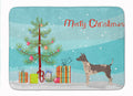 American Hairless Terrier Christmas Tree Memory Foam Kitchen Mat Machine Washable Anti-Fatigue Cushion Comfort Bath or Kitchen Rug