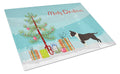 American Staffordshire Terrier Christmas Tree Cutting Board Tempered Glass Kitchen Cutting Surface, Heat Resistant Chopping, Non-Slip Feet, Food Prep & Serving