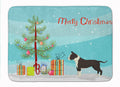 American Staffordshire Terrier Christmas Tree Memory Foam Kitchen Mat Machine Washable Anti-Fatigue Cushion Comfort Bath or Kitchen Rug