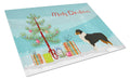 Australian Shepherd Christmas Tree Cutting Board Tempered Glass Kitchen Cutting Surface, Heat Resistant Chopping, Non-Slip Feet, Food Prep & Serving