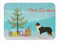 Australian Shepherd Christmas Tree Memory Foam Kitchen Mat Machine Washable Anti-Fatigue Cushion Comfort Bath or Kitchen Rug