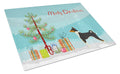 Basenji Christmas Tree Cutting Board Tempered Glass Kitchen Cutting Surface, Heat Resistant Chopping, Non-Slip Feet, Food Prep & Serving
